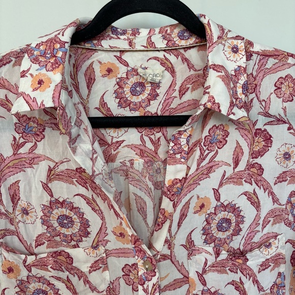 Pilcro Floral Button Down Long Sleeve Top‎ Size M - Picture 6 of 10